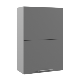 Арка ВПГПМ 600 шкаф верхний с подъемным механизмом высокий (Штукатурка белая/корпус Серый) в Черепаново - cherepanovo.mebel54.com | фото