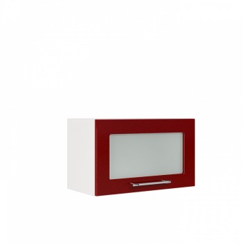 Бруклин ШВГС 600 Шкаф верхний горизонтальный со стеклом (Бетон белый/корпус Белый) в Черепаново - cherepanovo.mebel54.com | фото