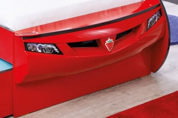 CARBED Кровать-машина Coupe с выдвижной кроватью Red 20.03.1306.00 в Черепаново - cherepanovo.mebel54.com | фото
