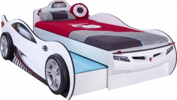 CARBED Кровать-машина Coupe с выдвижной кроватью White 20.03.1310.00 в Черепаново - cherepanovo.mebel54.com | фото