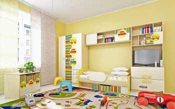 Детская комната Клаксон (Бежевый/корпус Клен) в Черепаново - cherepanovo.mebel54.com | фото