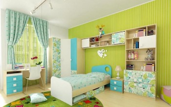 Детская комната Твит (Белый/Зеленый/корпус Клен) в Черепаново - cherepanovo.mebel54.com | фото