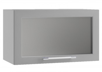 Гарда ПГС 600 шкаф верхний горизонтальный со стеклом Белый в Черепаново - cherepanovo.mebel54.com | фото