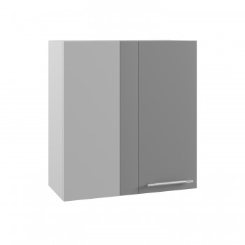 Гарда ПУ 650 шкаф верхний угловой (Белый Эмалит/корпус Серый) в Черепаново - cherepanovo.mebel54.com | фото