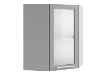 Гарда ВПУС 550 шкаф верхний угловой со стеклом Белый в Черепаново - cherepanovo.mebel54.com | фото