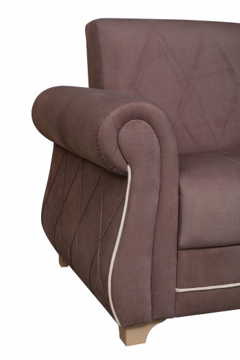 Кресло для отдыха "Порто" (велюр текстура лиловый / микровельвет крем)/осн. в Черепаново - cherepanovo.mebel54.com | фото