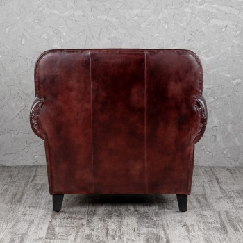Кресло кожаное Элегант (Бордовый) в Черепаново - cherepanovo.mebel54.com | фото