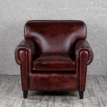Кресло кожаное Элегант (Бордовый) в Черепаново - cherepanovo.mebel54.com | фото
