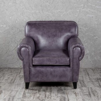 Кресло кожаное Элегант (Фиолетовый) в Черепаново - cherepanovo.mebel54.com | фото