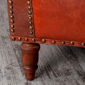 Кресло кожаное Лофт Аристократ (кожа буйвола) в Черепаново - cherepanovo.mebel54.com | фото