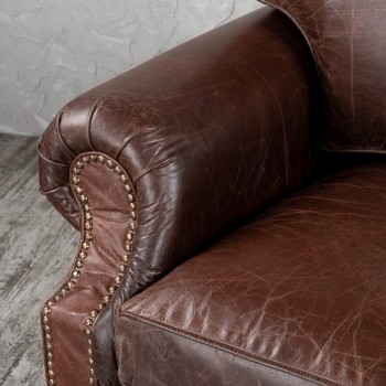 Кресло кожаное Лофт Аристократ (ширина 1100 мм) в Черепаново - cherepanovo.mebel54.com | фото