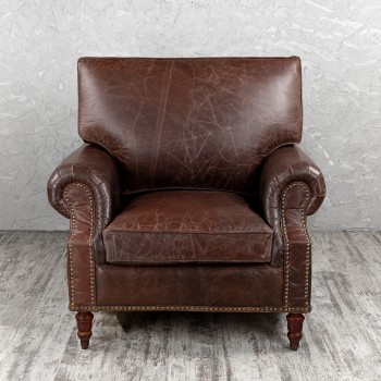 Кресло кожаное Лофт Аристократ (ширина 1100 мм) в Черепаново - cherepanovo.mebel54.com | фото