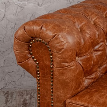 Кресло кожаное Лофт Честер (кожа буйвола) в Черепаново - cherepanovo.mebel54.com | фото