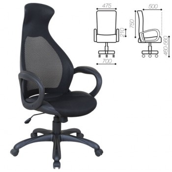 Кресло офисное BRABIX Genesis EX-517 (черное) в Черепаново - cherepanovo.mebel54.com | фото