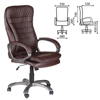 Кресло офисное BRABIX Omega EX-589 (коричневое) в Черепаново - cherepanovo.mebel54.com | фото