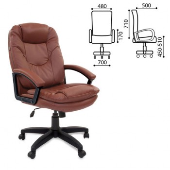 Кресло офисное BRABIX Trend EX-568 (коричневый) в Черепаново - cherepanovo.mebel54.com | фото