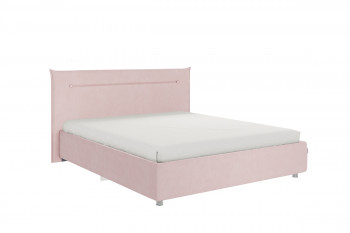 Кровать 1,6 Альба с основанием (Нежно-розовый велюр) в Черепаново - cherepanovo.mebel54.com | фото