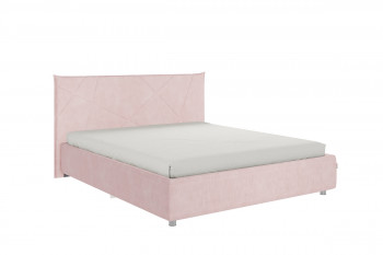 Кровать 1,6 Квест с основанием (Нежно-розовый велюр) в Черепаново - cherepanovo.mebel54.com | фото