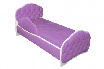 Кровать 160 Гармония 67 Светло-фиолетовый (мягкий бортик) в Черепаново - cherepanovo.mebel54.com | фото