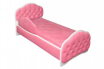 Кровать 160 Гармония 89 Розовый (мягкий бортик) в Черепаново - cherepanovo.mebel54.com | фото