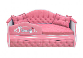 Кровать 160 серии Иллюзия 2 ящика 36 Розовый (мягкий бортик/подушки) в Черепаново - cherepanovo.mebel54.com | фото