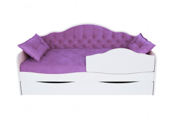 Кровать 170 серии Иллюзия Лайт 1 ящик 32 Фиолетовый (подушки) в Черепаново - cherepanovo.mebel54.com | фото