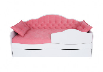 Кровать 170 серии Иллюзия Лайт 1 ящик 89 Розовый (подушки) в Черепаново - cherepanovo.mebel54.com | фото