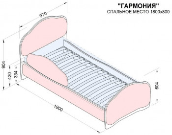 Кровать 180 Гармония 08 Шоколад (мягкий бортик) в Черепаново - cherepanovo.mebel54.com | фото