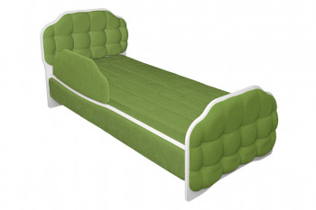 Кровать 190 Атлет Lux 76 Зелёный (мягкий бортик) в Черепаново - cherepanovo.mebel54.com | фото