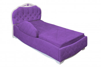 Кровать 190 Гармония Lux 32 Фиолетовый (мягкий бортик) в Черепаново - cherepanovo.mebel54.com | фото