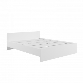 Кровать без ящ. М1400 Мадера Белый в Черепаново - cherepanovo.mebel54.com | фото