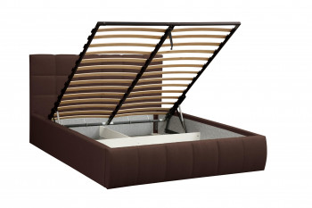 Кровать "Диана" ш. 1600 (Н=1010мм) (жаккард шоколад) в Черепаново - cherepanovo.mebel54.com | фото