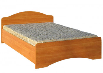 Кровать двойная 1600-1 без матраса (круглые спинки) Вишня Оксфорд в Черепаново - cherepanovo.mebel54.com | фото