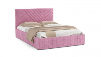Кровать Гамма ш. 1400 (без основания для хранения) (велюр тенерифе розовый) в Черепаново - cherepanovo.mebel54.com | фото