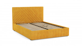 Кровать Гамма ш. 1400 (с основанием для хранения) (велюр тенерифе куркума) в Черепаново - cherepanovo.mebel54.com | фото