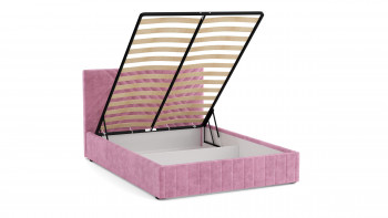 Кровать Гамма ш. 1400 (с основанием для хранения) (велюр тенерифе розовый) в Черепаново - cherepanovo.mebel54.com | фото