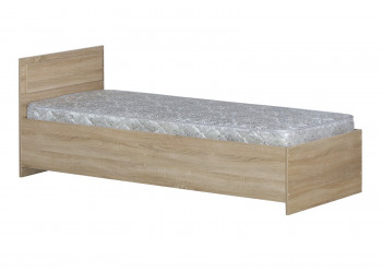 Кровать одинарная 800-2 без матраса (прямые спинки) Дуб Сонома в Черепаново - cherepanovo.mebel54.com | фото