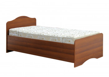 Кровать одинарная 900-1 без матраса (круглые спинки) Орех Таволато в Черепаново - cherepanovo.mebel54.com | фото