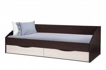 Кровать одинарная "Фея - 3" (симметричная) New (венге / вудлайн кремовый / ДВПО: белый) в Черепаново - cherepanovo.mebel54.com | фото