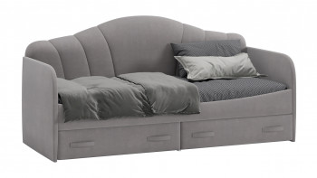 Кровать с мягкой спинкой и ящиками «Сабрина» 900 Светло-серый в Черепаново - cherepanovo.mebel54.com | фото