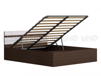 Кровать с подъемным механизмом Нэнси 1,4м (Венге/белый глянец) в Черепаново - cherepanovo.mebel54.com | фото