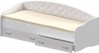 Кровать Софа-7 с мягкой спинкой (800х1900) Белый в Черепаново - cherepanovo.mebel54.com | фото