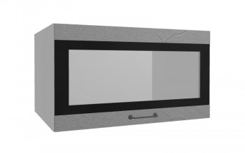Лофт ВПГСФ 800 шкаф верхний горизонтальный со стеклом высокий с фотопечатью (Штукатурка серая/корпус Серый) в Черепаново - cherepanovo.mebel54.com | фото