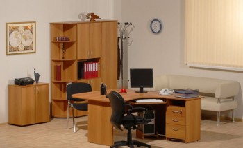 Мебель для персонала Рубин 42 Светлый миланский орех в Черепаново - cherepanovo.mebel54.com | фото
