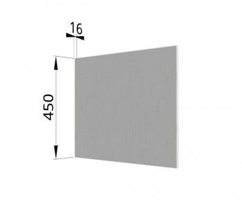 Панель торцевая (для шкафа горизонтального глубокого высокого) ГВПГ Капри (Липа белый) в Черепаново - cherepanovo.mebel54.com | фото
