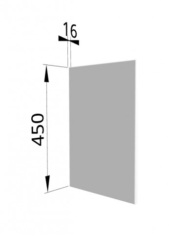 Панель торцевая (для шкафа горизонтального высокого) ВПГ Ройс (Белый софт) в Черепаново - cherepanovo.mebel54.com | фото