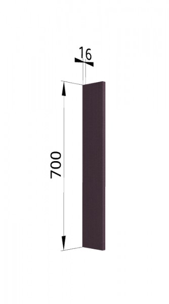 Панель торцевая (для шкафа торцевого верхнего) ПТ 400 Тито, Гарда (Пурпур) в Черепаново - cherepanovo.mebel54.com | фото