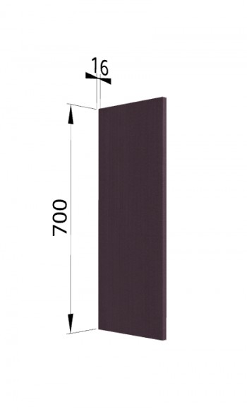 Панель торцевая (для шкафа верхнего) П Тито, Гарда (Пурпур) в Черепаново - cherepanovo.mebel54.com | фото