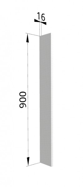 Панель торцевая (для шкафа верхнего торцевого высокого) ВПТ 400 Капри (Липа белый) в Черепаново - cherepanovo.mebel54.com | фото