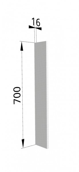 Панель торцевая (для шкафа верхнего торцевого высотой 700 мм) ПТ 400 Мелисса (Бежевый скин) в Черепаново - cherepanovo.mebel54.com | фото